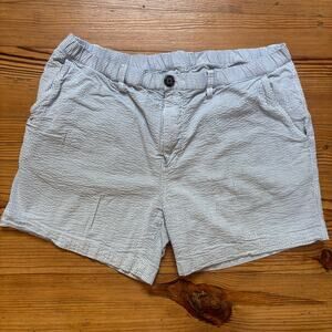 Chubbies white‎ blue pinstripe seersucker 5" inseam mens shorts SIZE XL